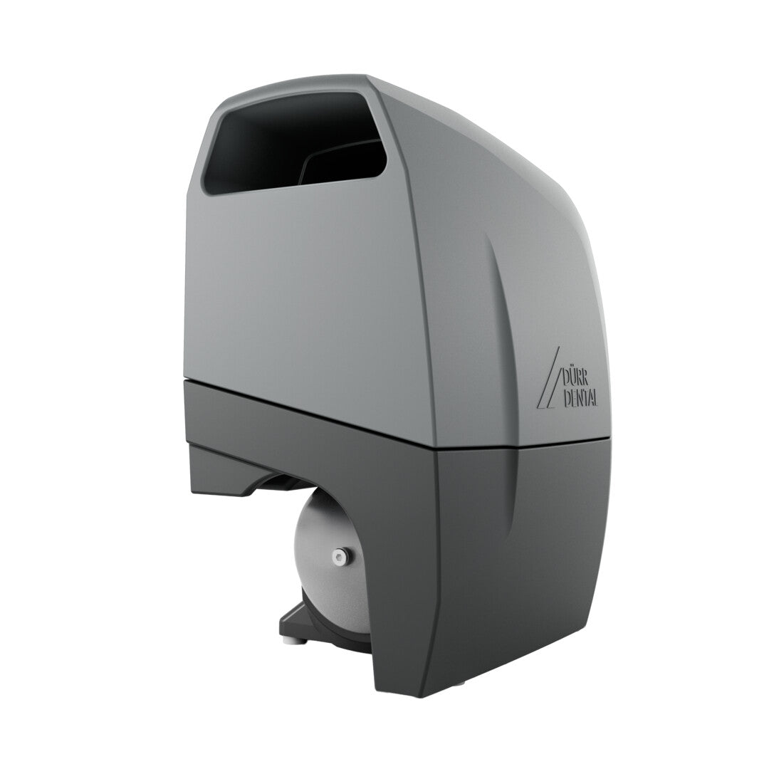 Durr dental air compressor grey sound reduction housing.